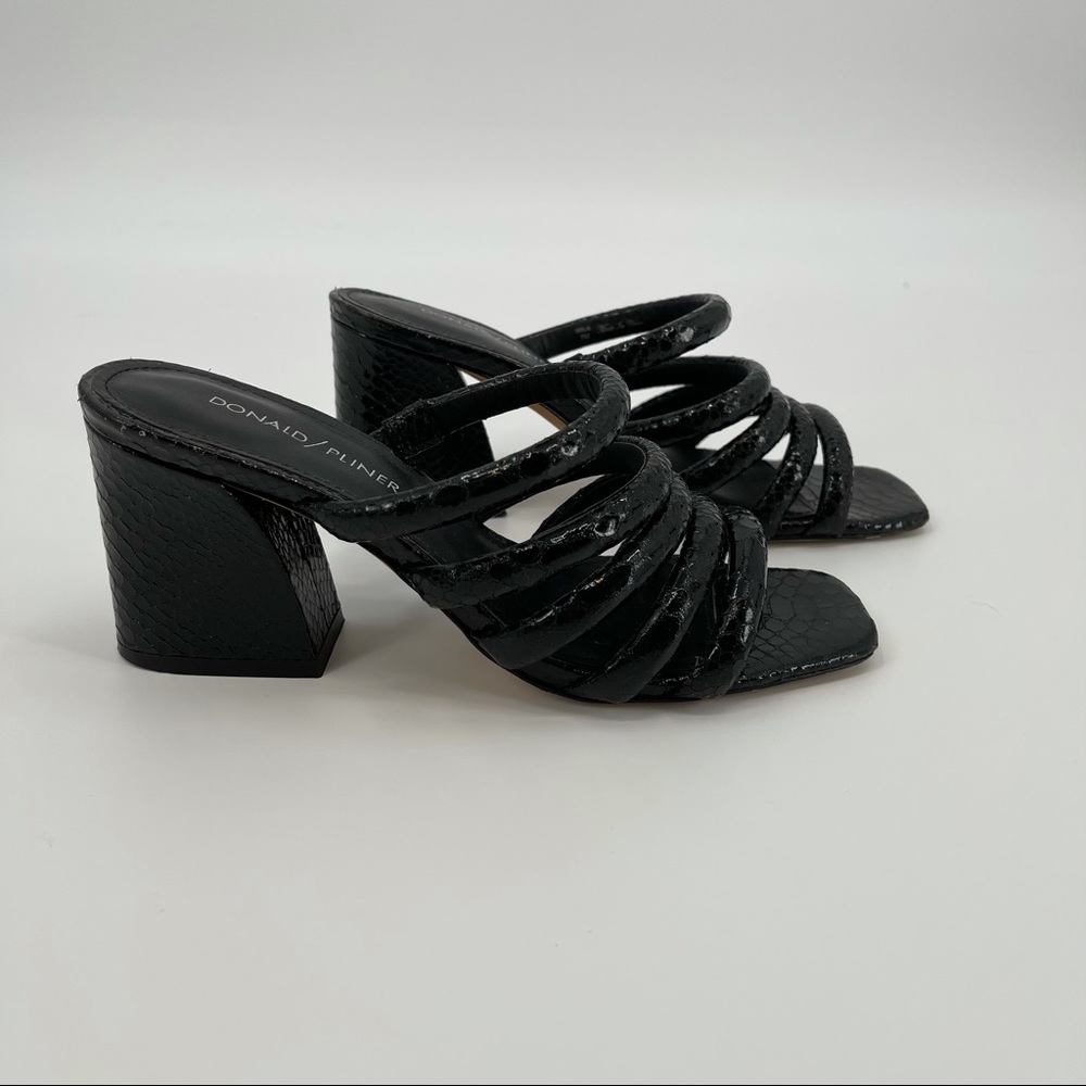 Donald Pliner Wes Block Heel Mule Black Size 7 - Picture 6 of 15